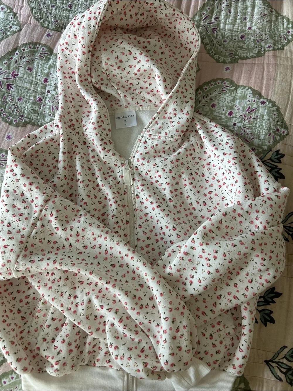 Blogilates Floral Zip Hoodie - Pink Floral - Picture 4 of 6